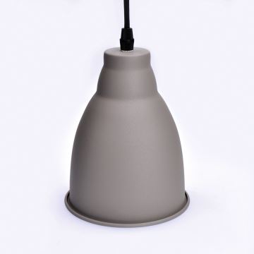 LED Lustr 1xE27/8W/230V šedá 13,5cm